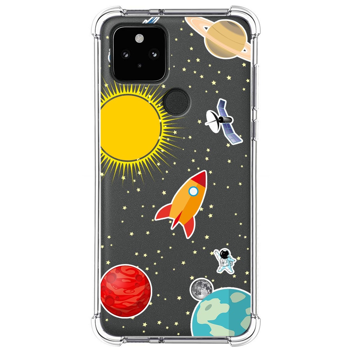 Funda Silicona Antigolpes para Google Pixel 5 5G diseño Espacio Dibujos
