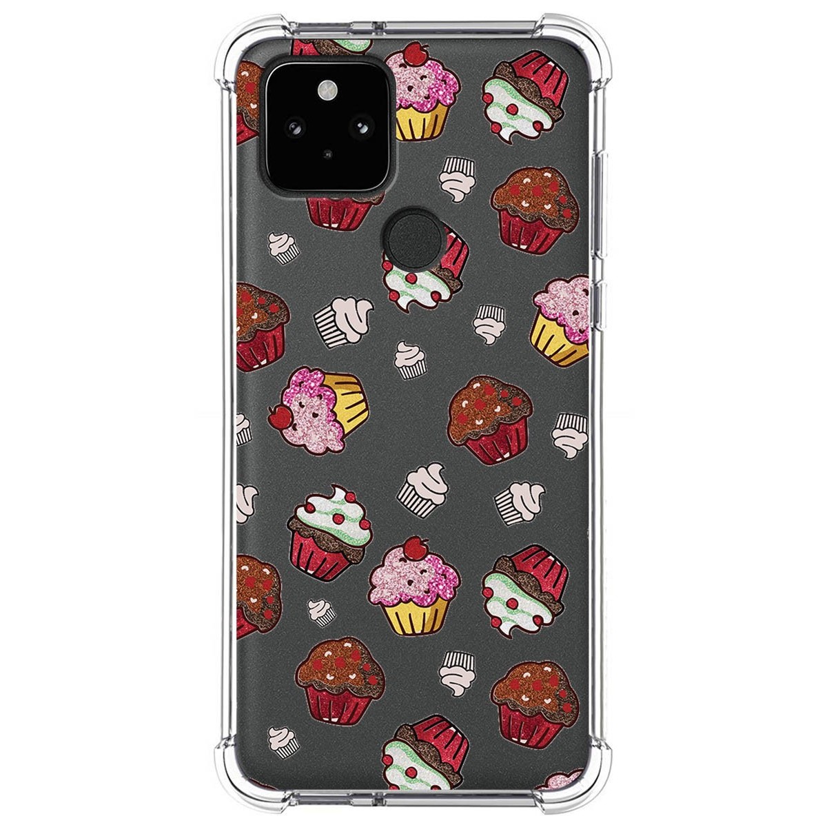 Funda Silicona Antigolpes para Google Pixel 5 5G diseño Muffins Dibujos