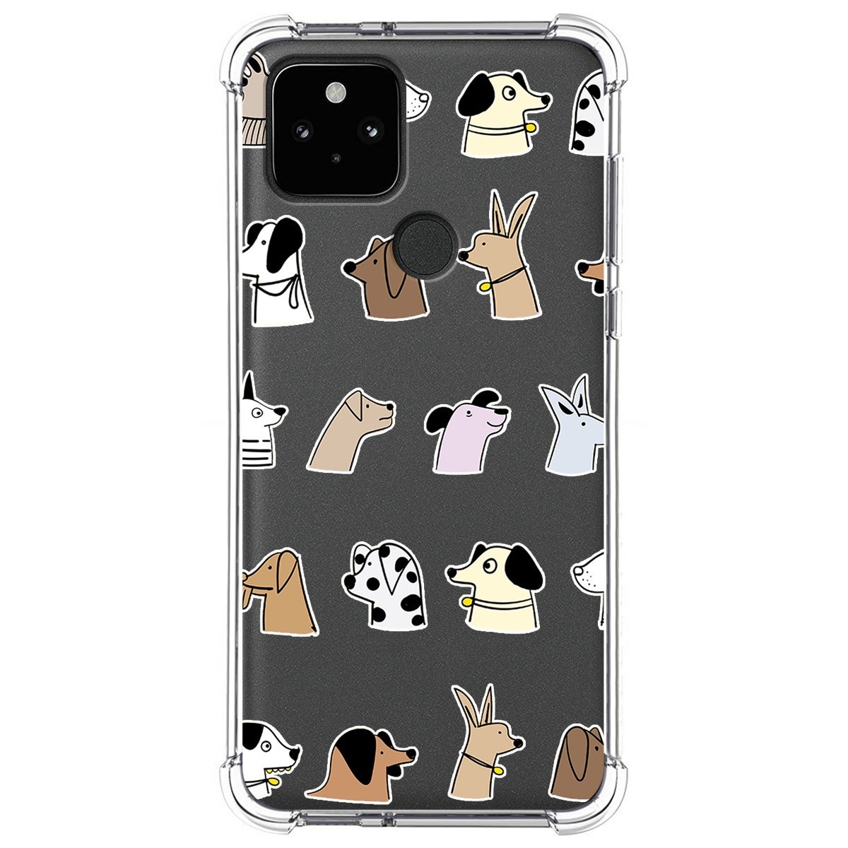 Funda Silicona Antigolpes para Google Pixel 5 5G diseño Perros Dibujos