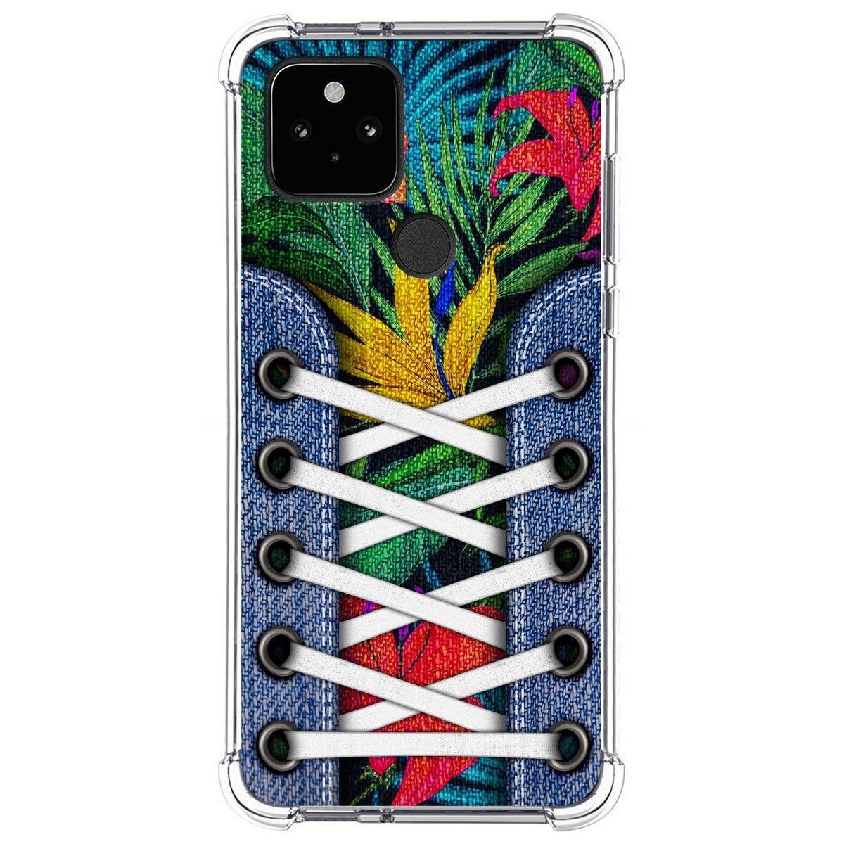 Funda Silicona Antigolpes para Google Pixel 5 5G diseño Zapatillas 12 Dibujos