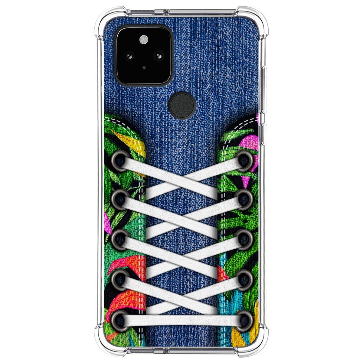 Funda Silicona Antigolpes para Google Pixel 5 5G diseño Zapatillas 13 Dibujos