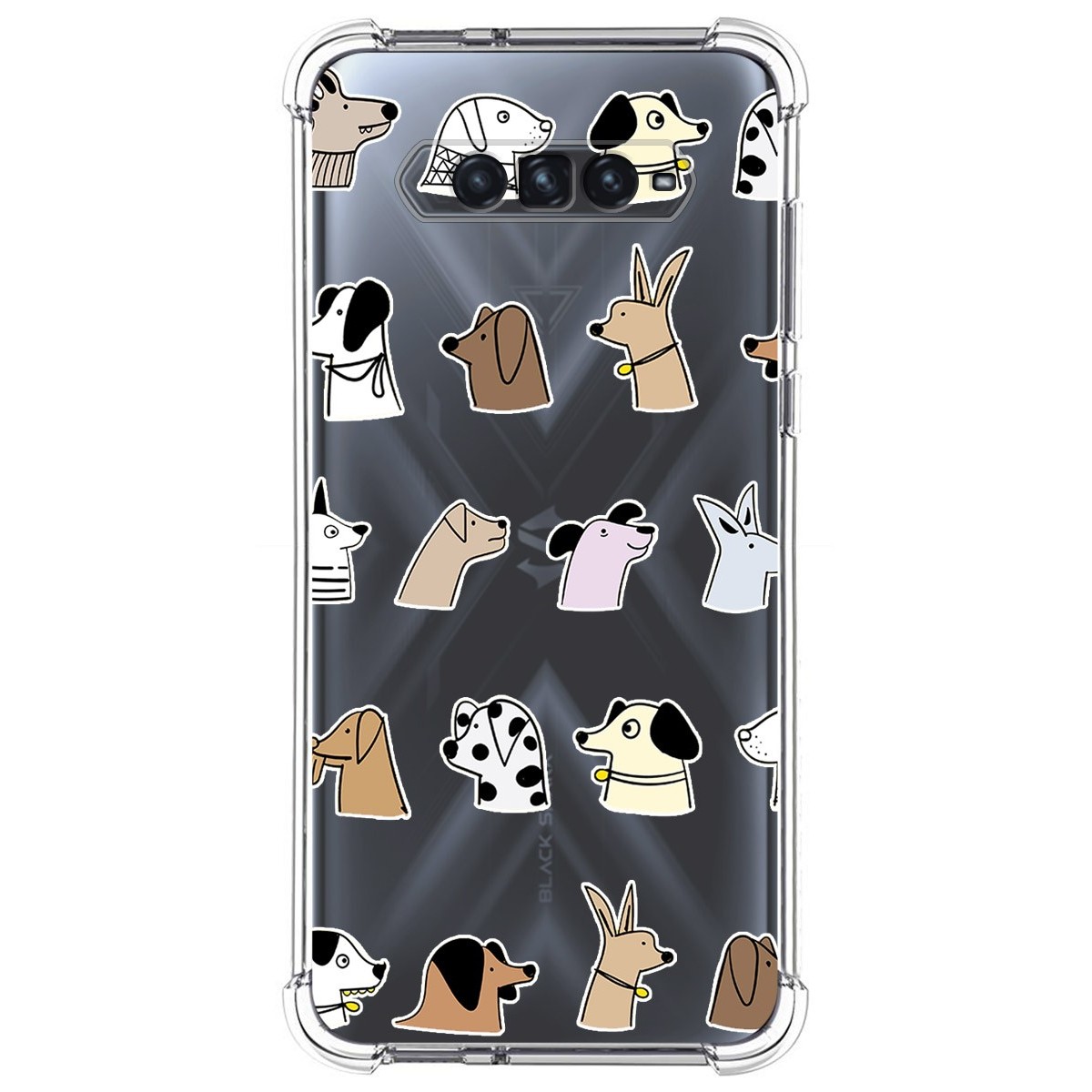Funda Silicona Antigolpes para Xiaomi Black Shark 4 5G diseño Perros Dibujos