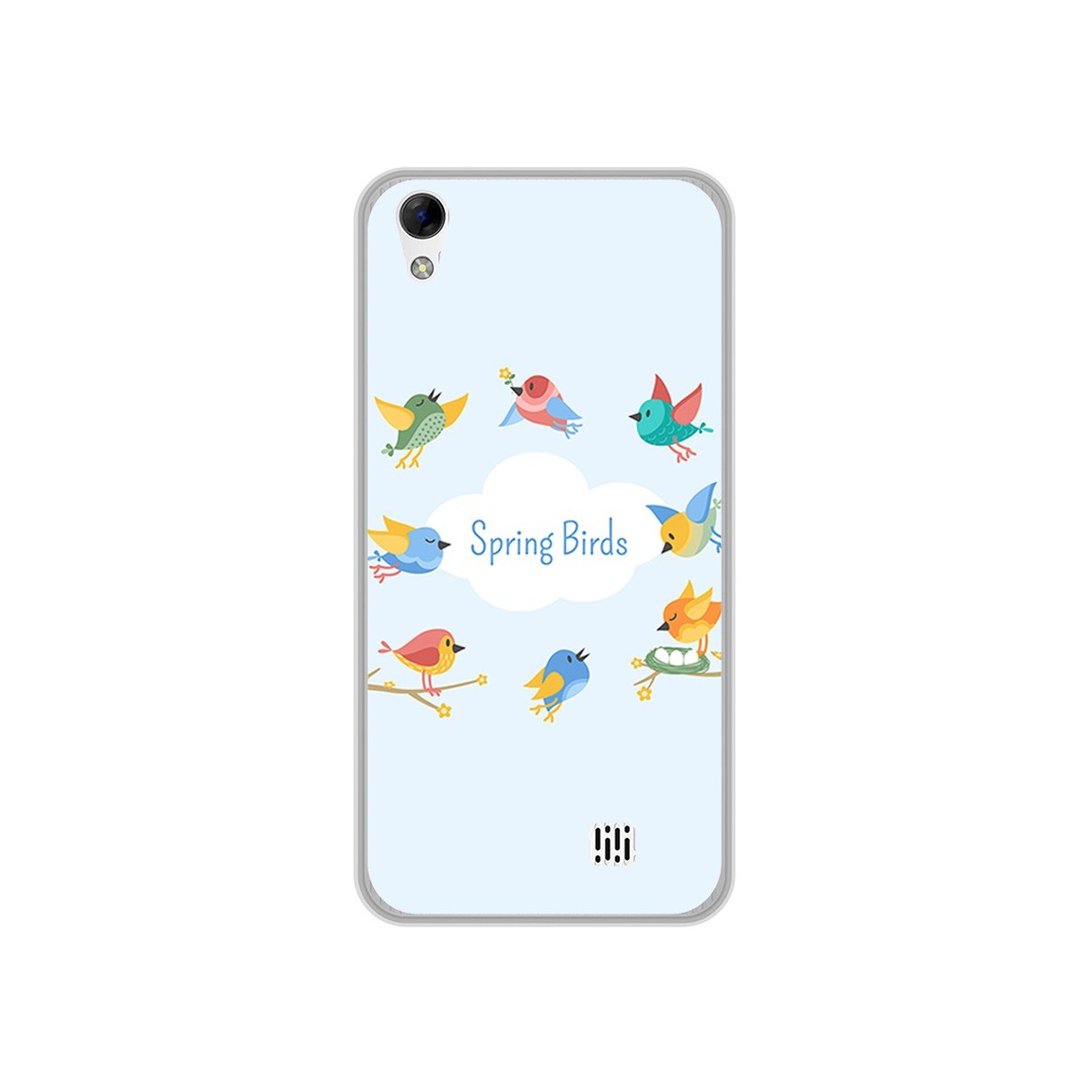 Funda Gel Tpu para Homtom HT16 / HT16 Pro Diseño Spring Birds Dibujos