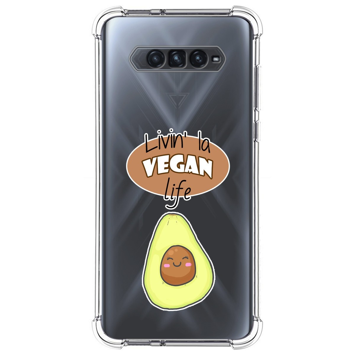 Funda Silicona Antigolpes para Xiaomi Black Shark 4 5G diseño Vegan Life Dibujos
