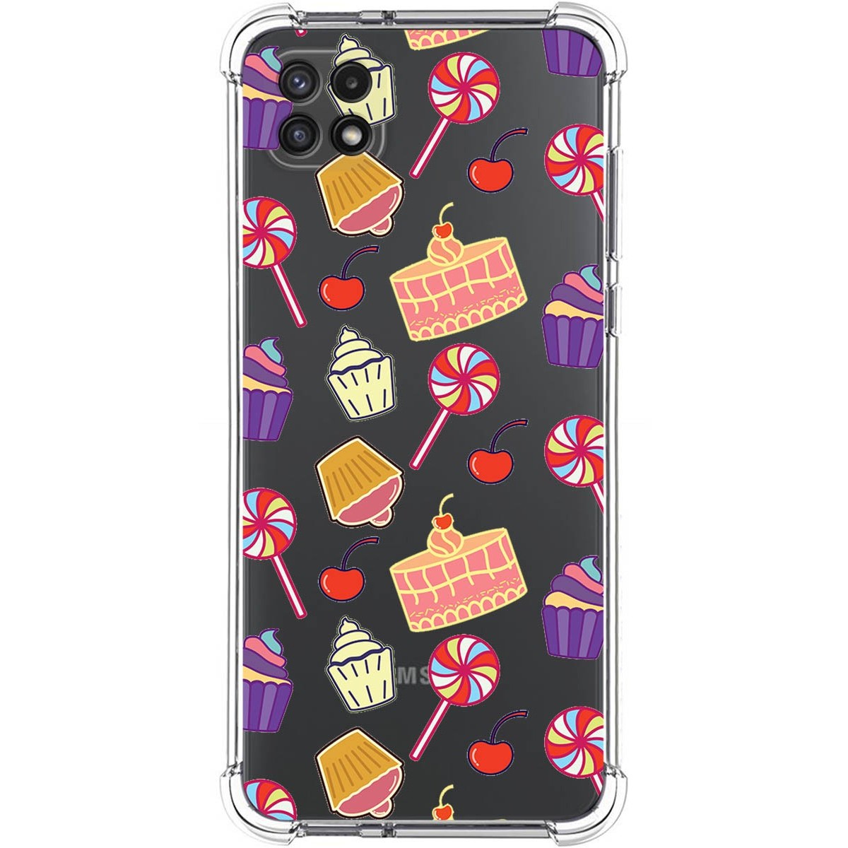 Funda Silicona Antigolpes para Samsung Galaxy A22 5G diseño Dulces 01 Dibujos
