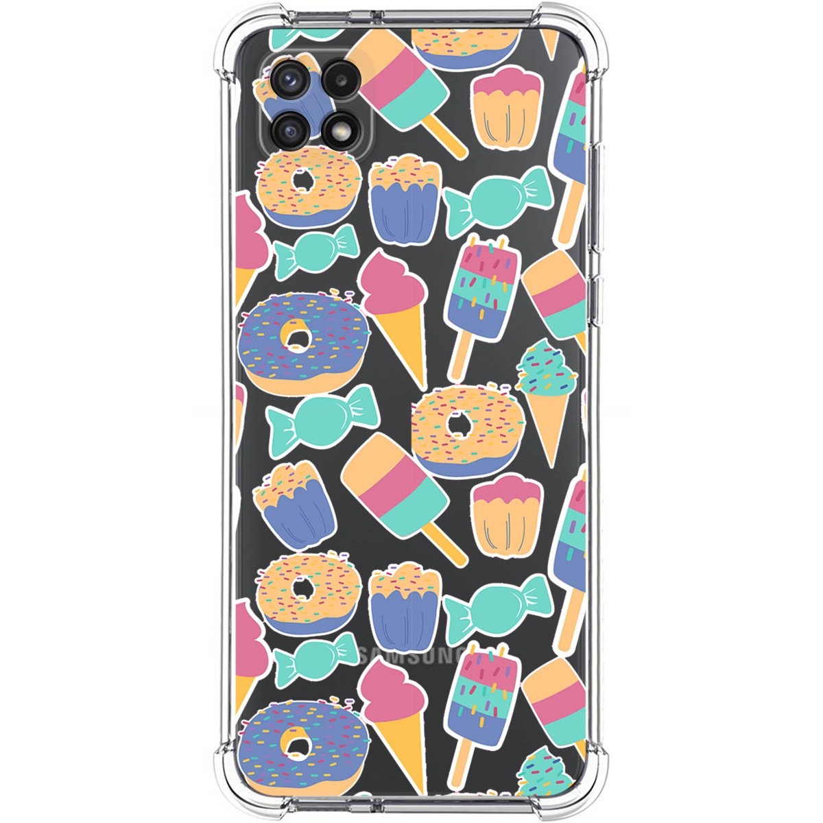Funda Silicona Antigolpes para Samsung Galaxy A22 5G diseño Dulces 02 Dibujos