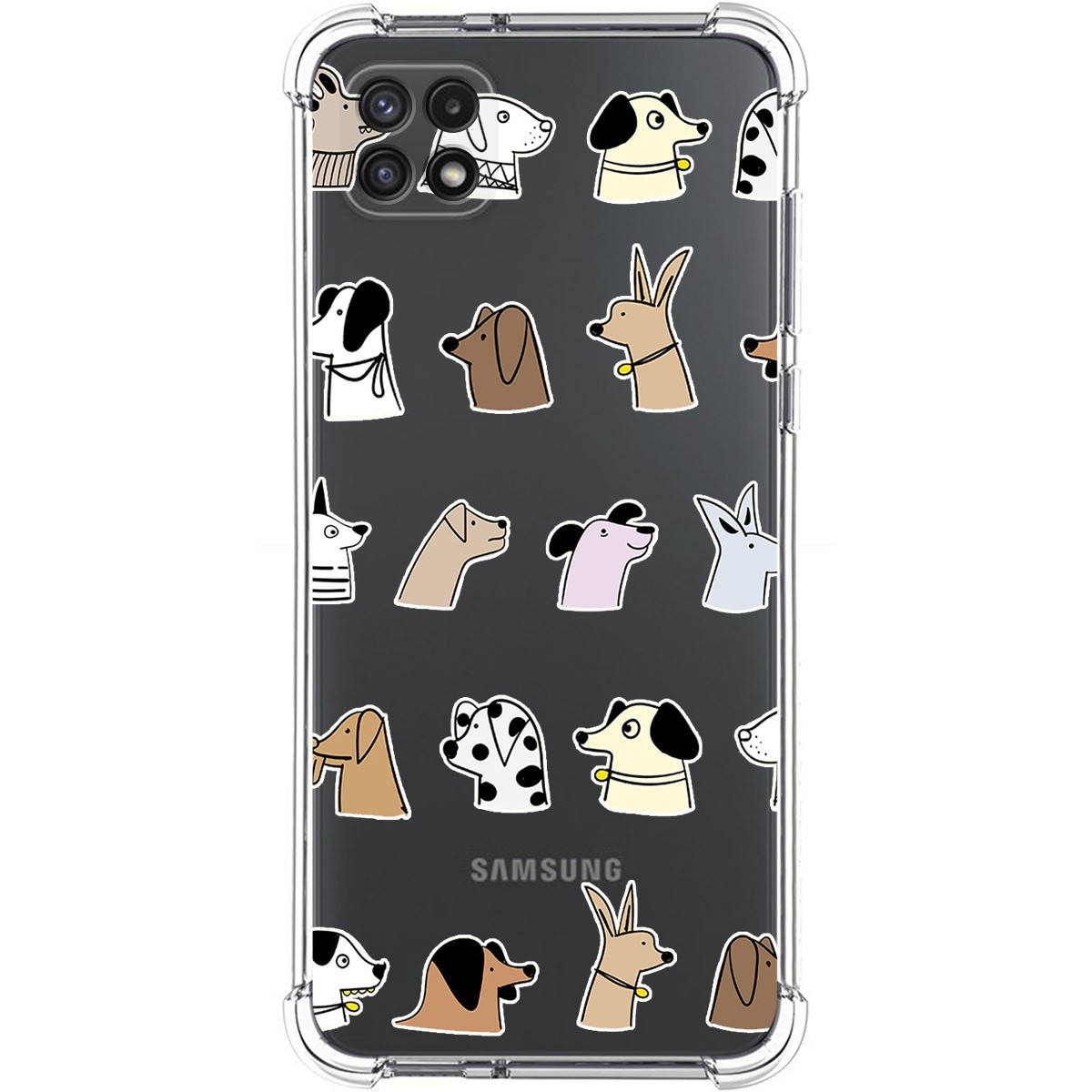 Funda Silicona Antigolpes para Samsung Galaxy A22 5G diseño Perros Dibujos
