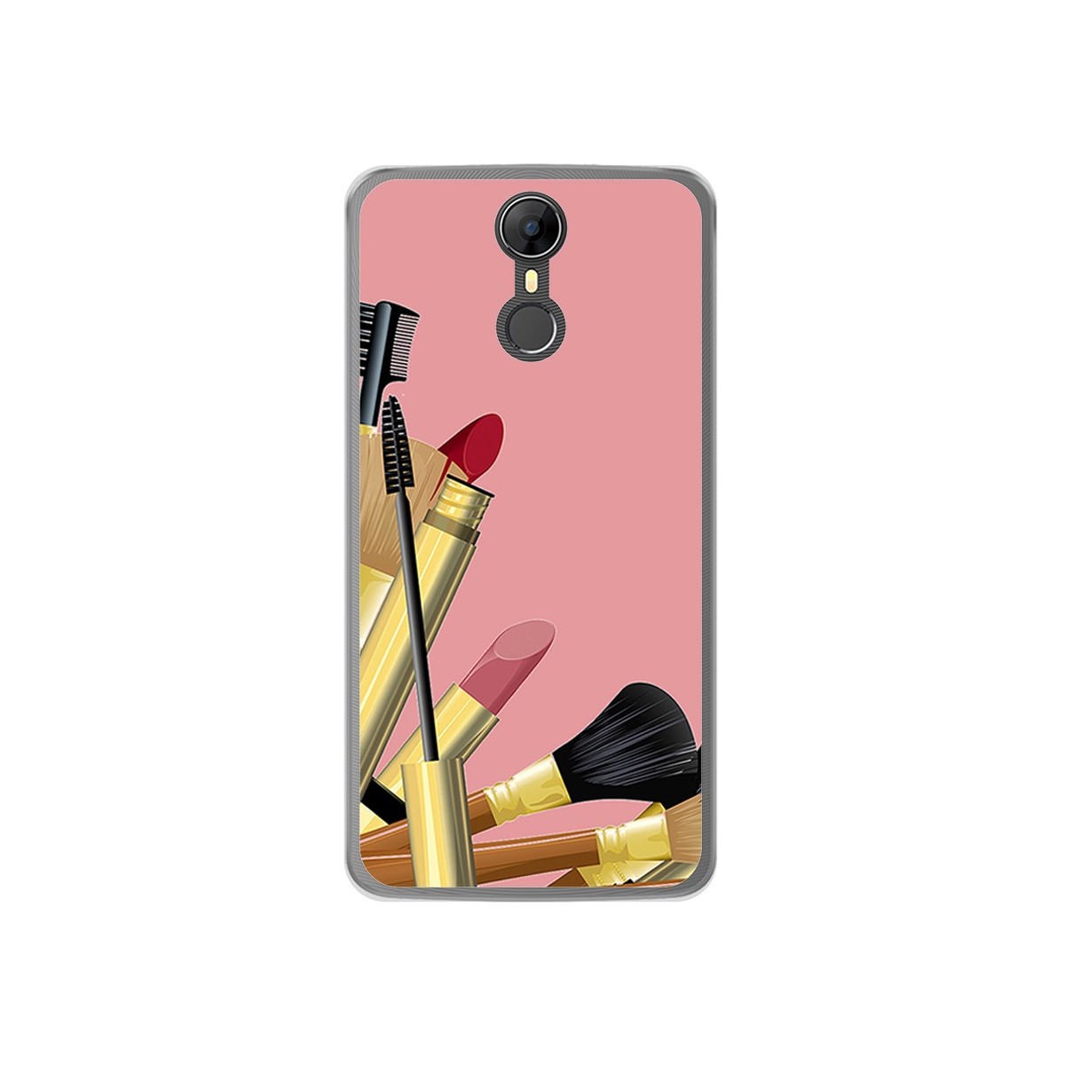 Funda Gel Tpu para Homtom HT27 Diseño Brochas Dibujos