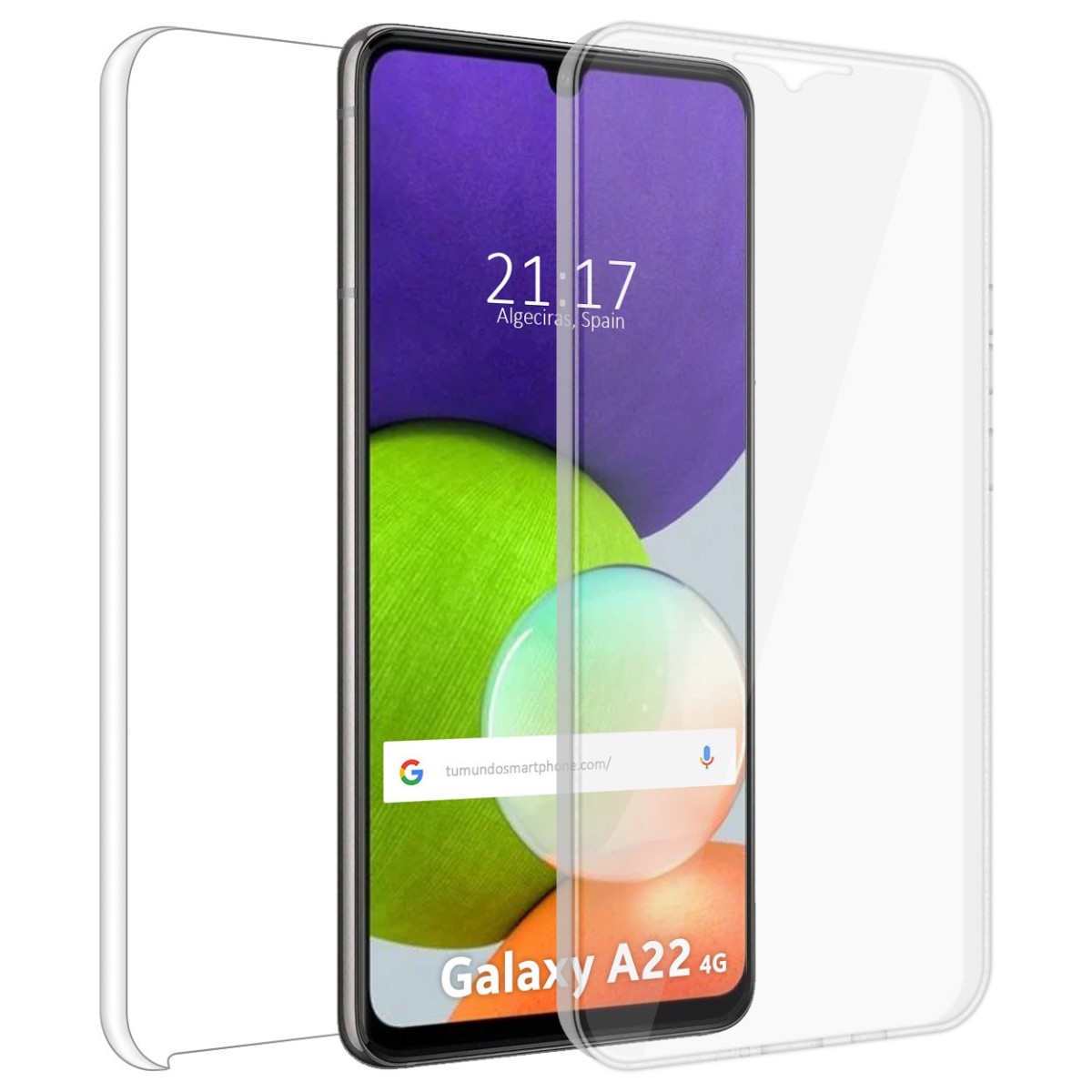 Funda Completa Transparente Pc + Tpu Full Body 360 para Samsung Galaxy A22 4G / M22