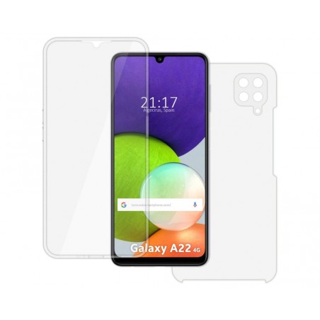 Funda Completa Transparente Pc + Tpu Full Body 360 para Samsung Galaxy A22 4G / M22