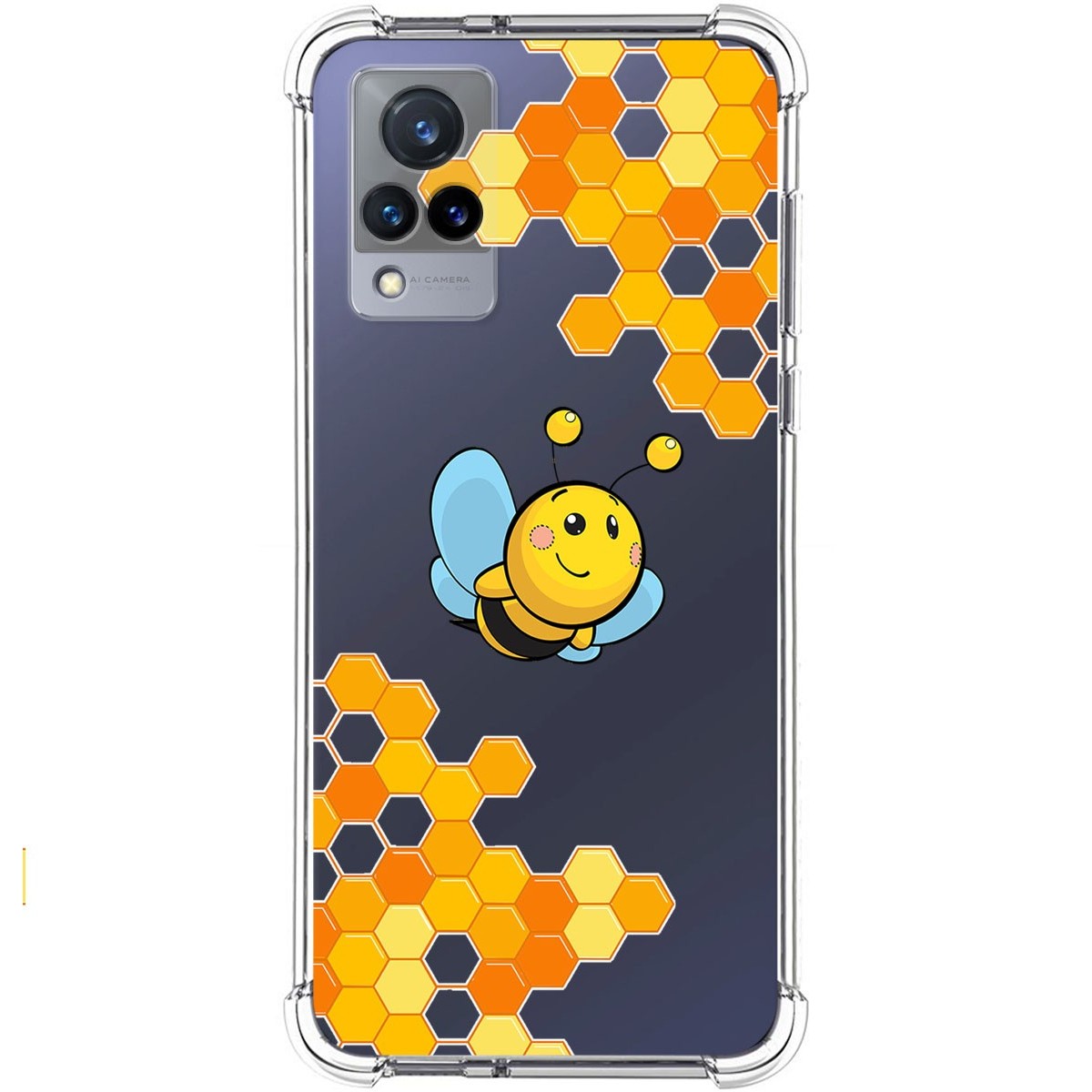 Funda Silicona Antigolpes para Vivo V21 5G diseño Abeja Dibujos