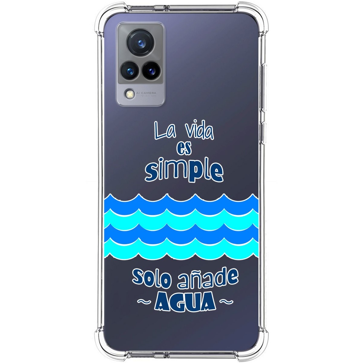 Funda Silicona Antigolpes para Vivo V21 5G diseño Agua Dibujos