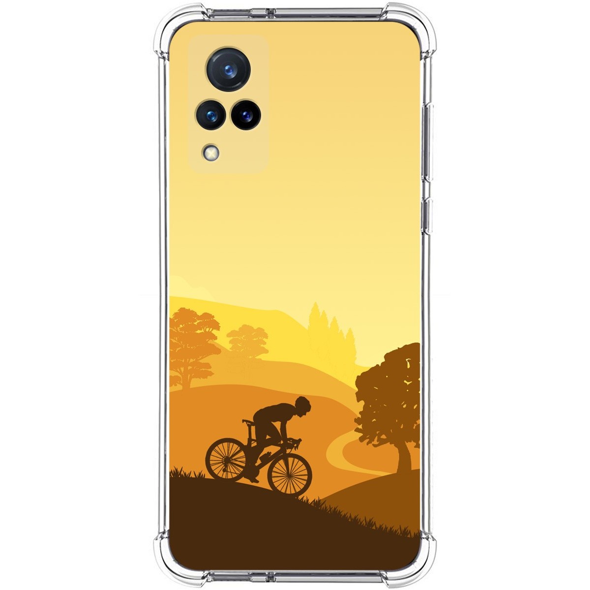 Funda Silicona Antigolpes para Vivo V21 5G diseño Ciclista Dibujos