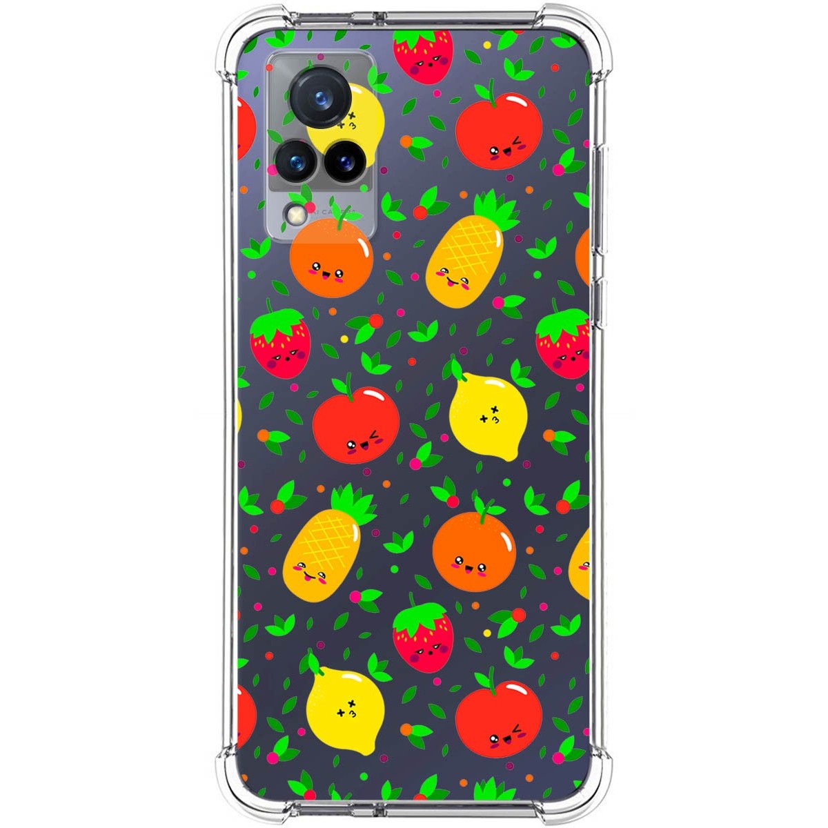 Funda Silicona Antigolpes para Vivo V21 5G diseño Frutas 01 Dibujos