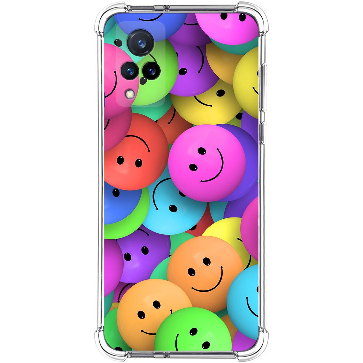 Funda Silicona Antigolpes para Vivo V21 5G diseño Smile Dibujos