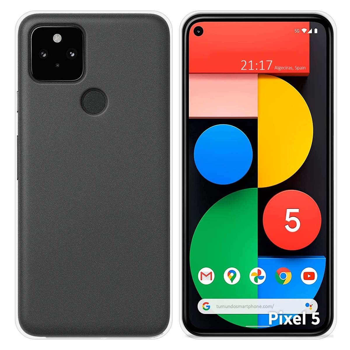 Funda Silicona Gel TPU Transparente para Google Pixel 5 5G