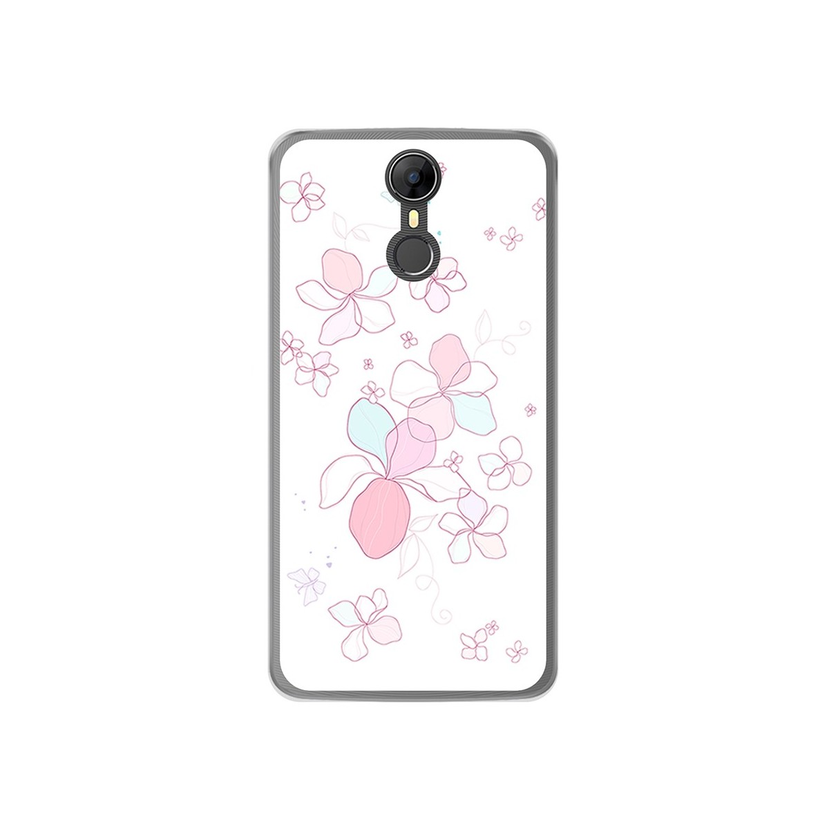 Funda Gel Tpu para Homtom HT27 Diseño Flores Minimal Dibujos