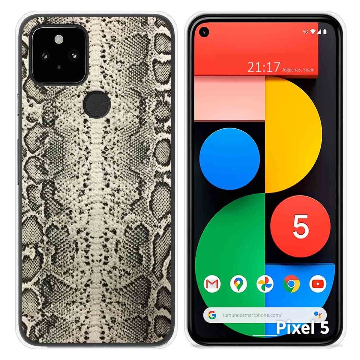 Funda Silicona para Google Pixel 5 5G diseño Animal 01 Dibujos