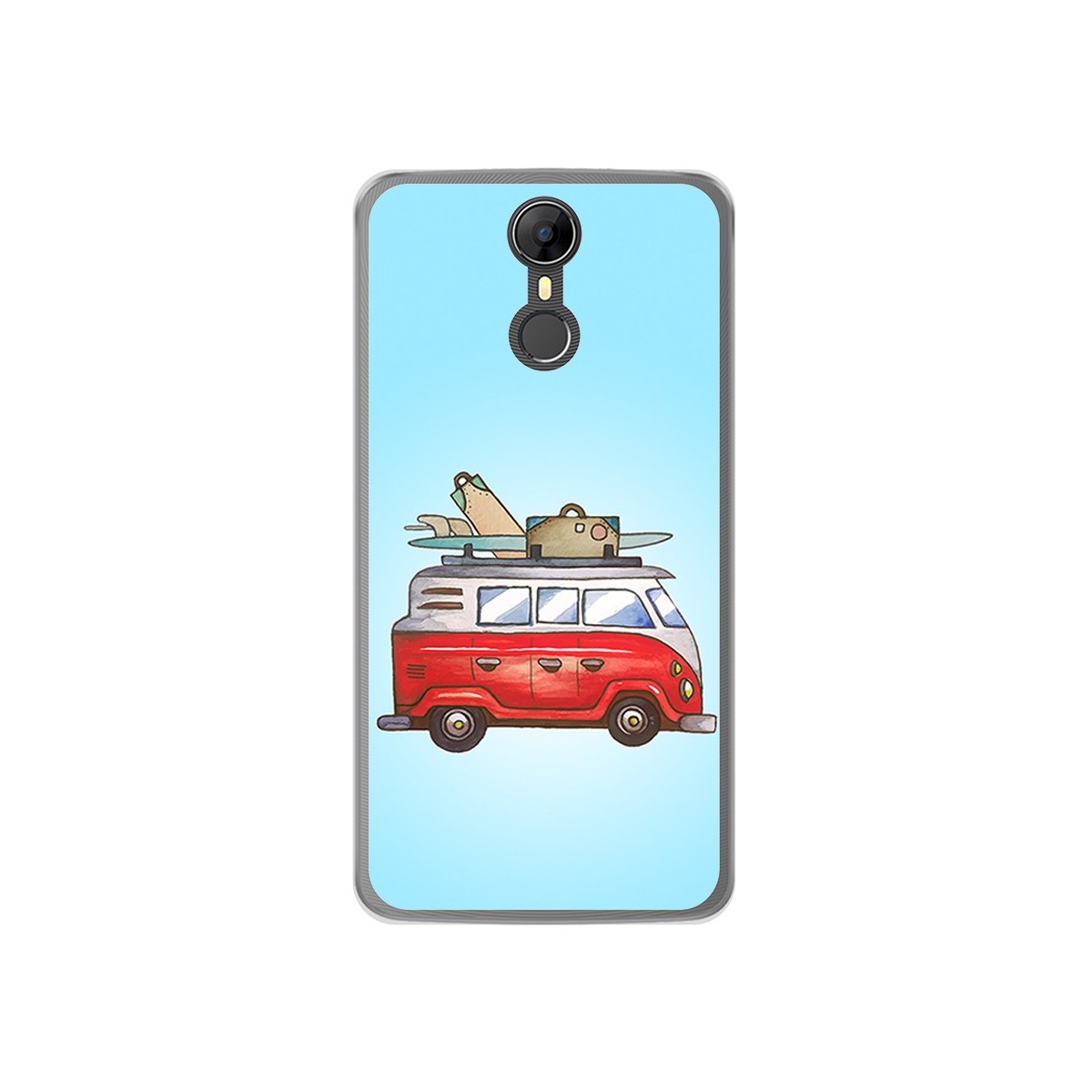 Funda Gel Tpu para Homtom HT27 Diseño Furgoneta Dibujos