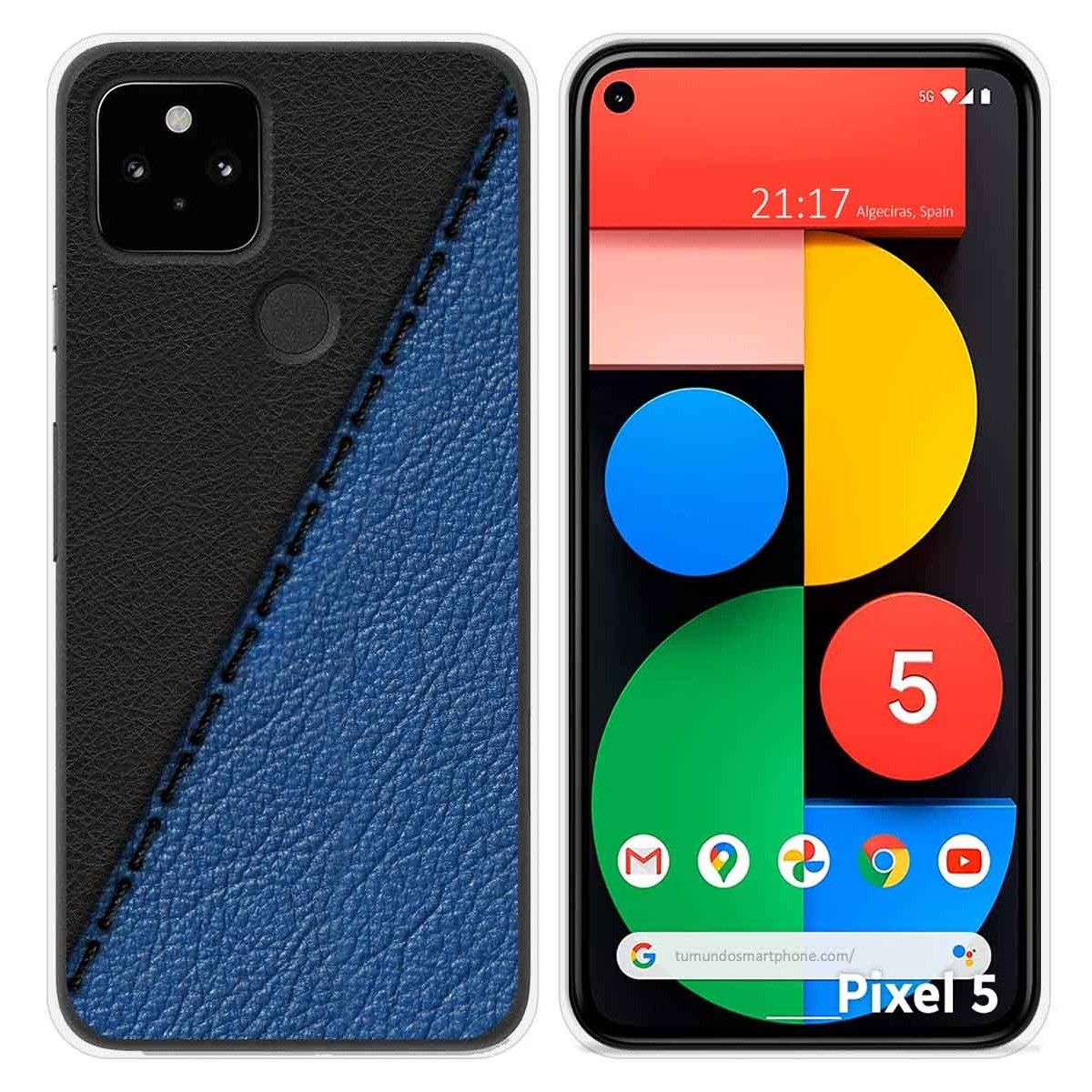 Funda Silicona para Google Pixel 5 5G diseño Cuero 02 Dibujos