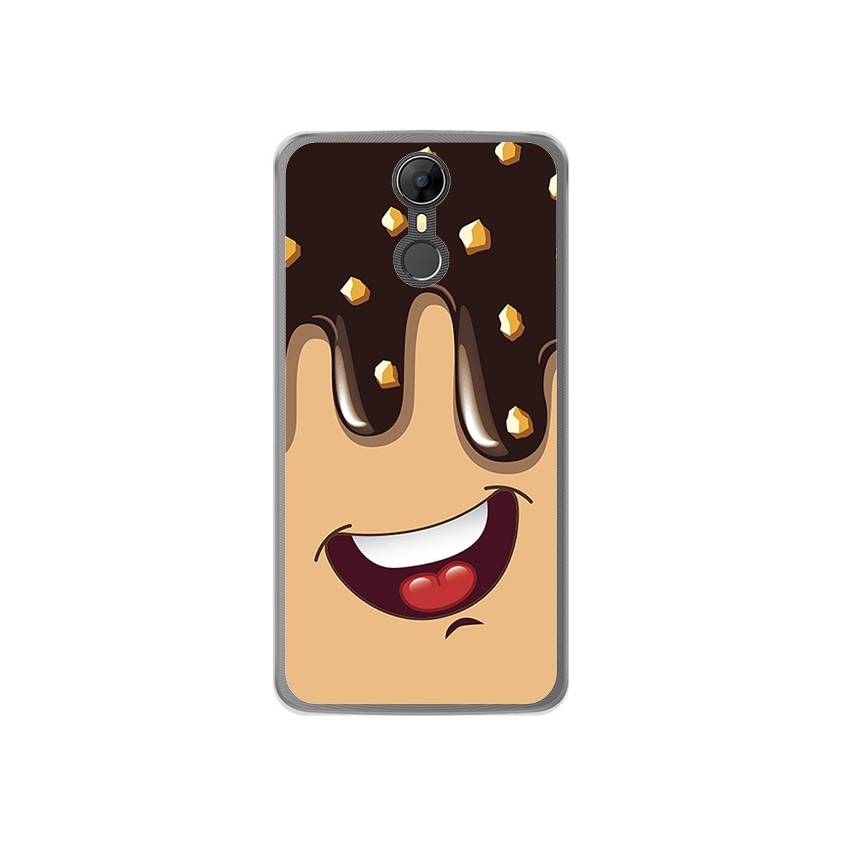 Funda Gel Tpu para Homtom HT27 Diseño Helado Chocolate Dibujos