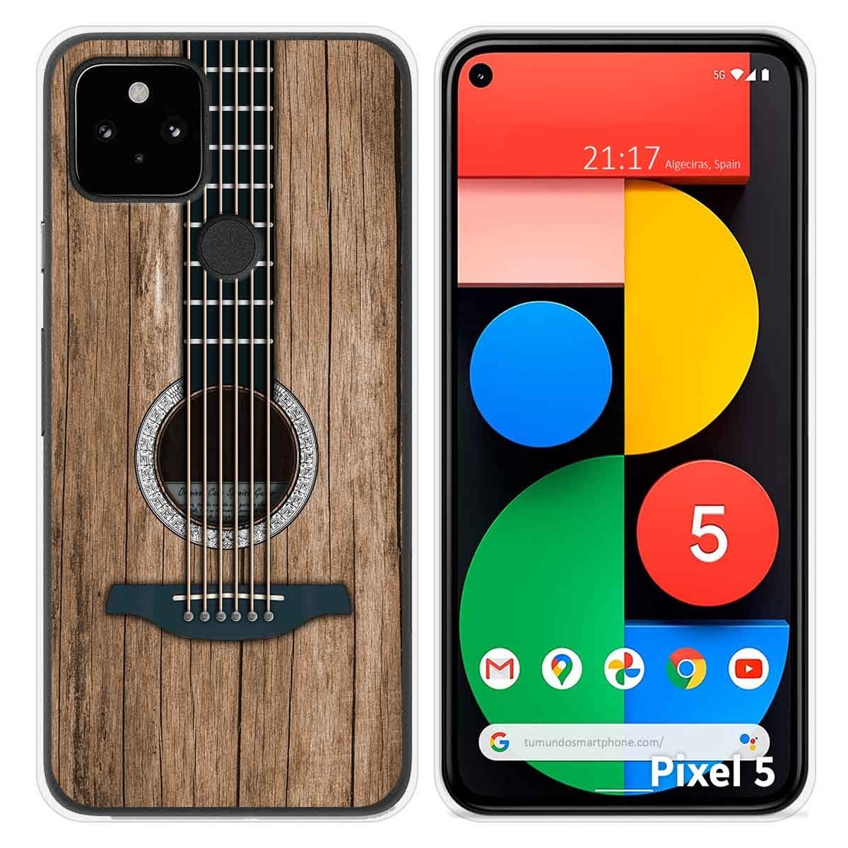 Funda Silicona para Google Pixel 5 5G diseño Madera 11 Dibujos