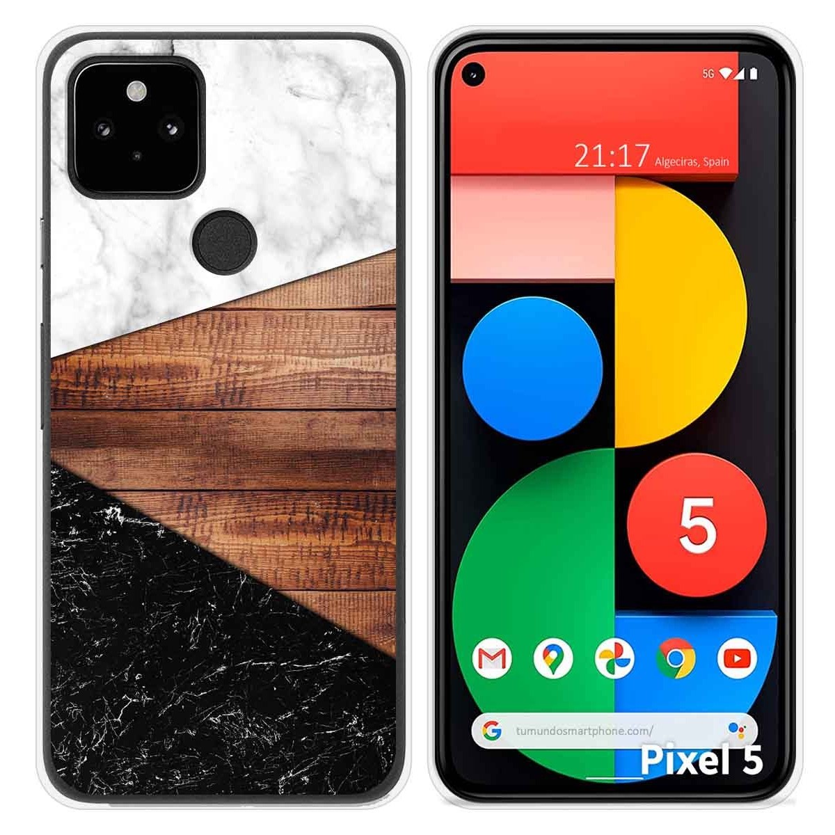 Funda Silicona para Google Pixel 5 5G diseño Mármol 11 Dibujos