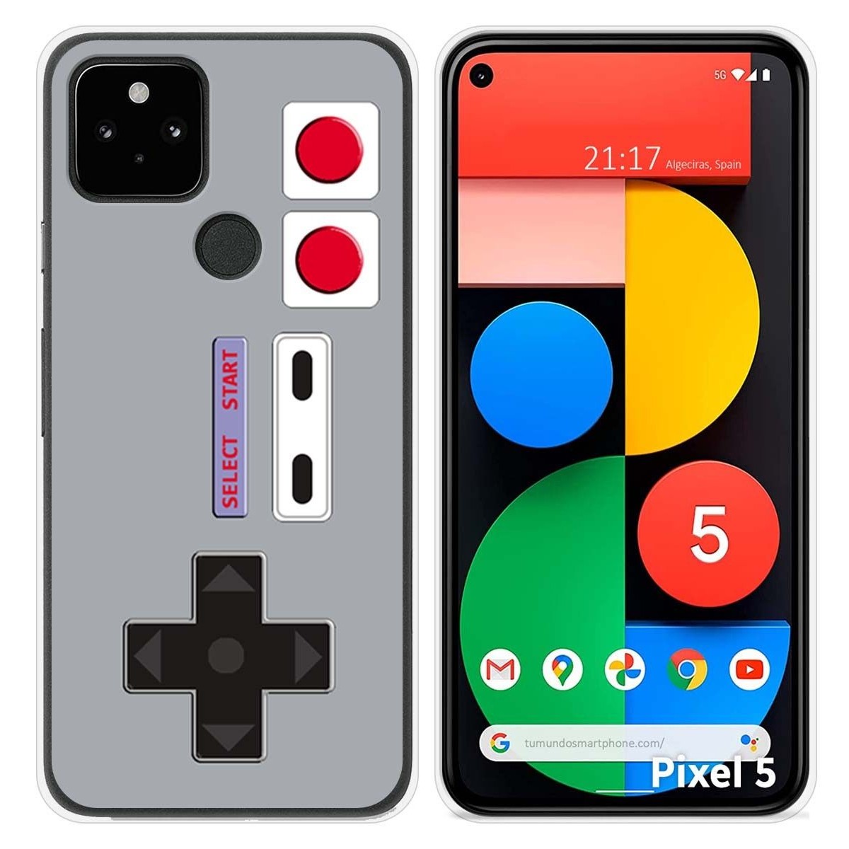 Funda Silicona para Google Pixel 5 5G diseño Consola Dibujos