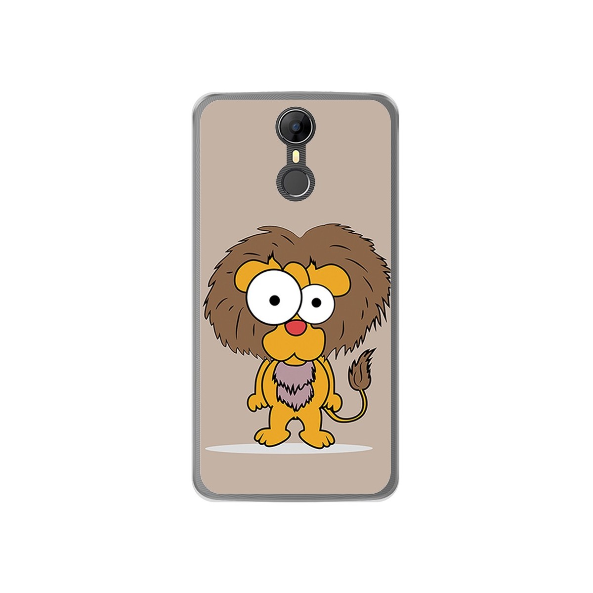 Funda Gel Tpu para Homtom HT27 Diseño Leon Dibujos