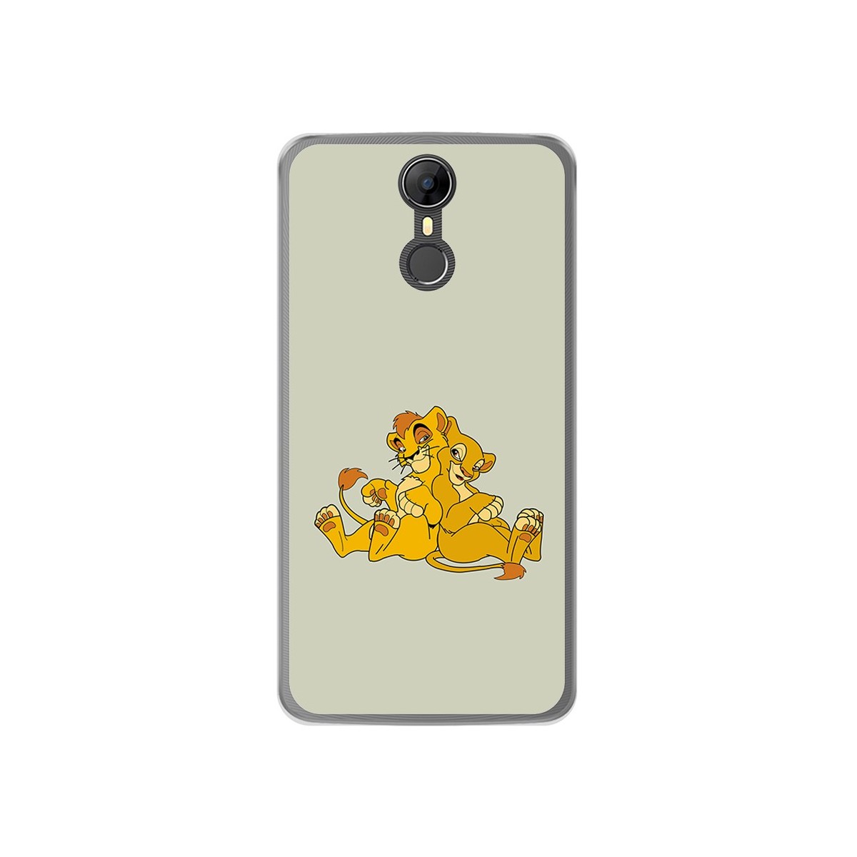 Funda Gel Tpu para Homtom HT27 Diseño Leones Dibujos