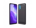 Funda Gel Tpu Tipo Carbon Negra para Oppo Find X3 Lite 5G