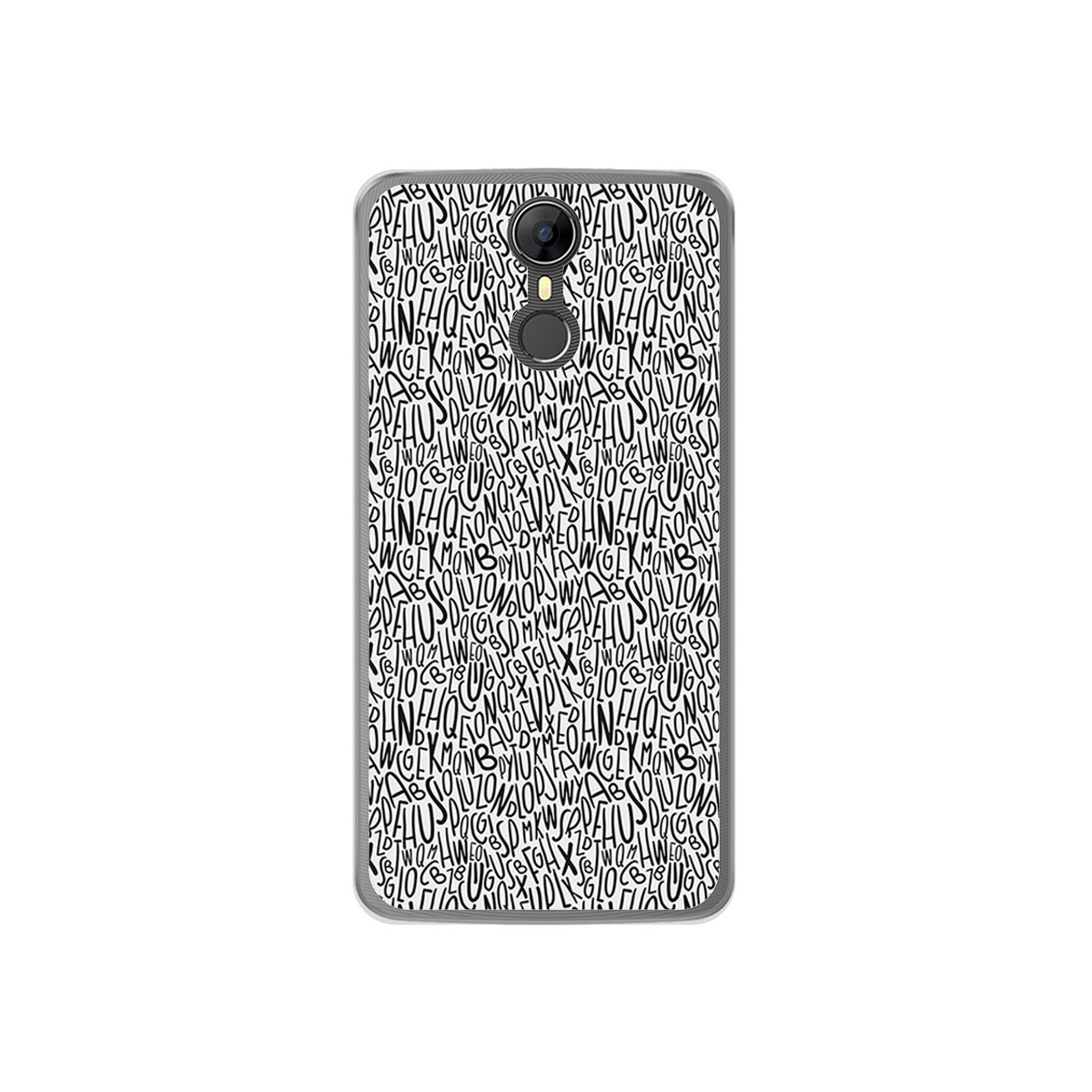 Funda Gel Tpu para Homtom HT27 Diseño Letras Dibujos