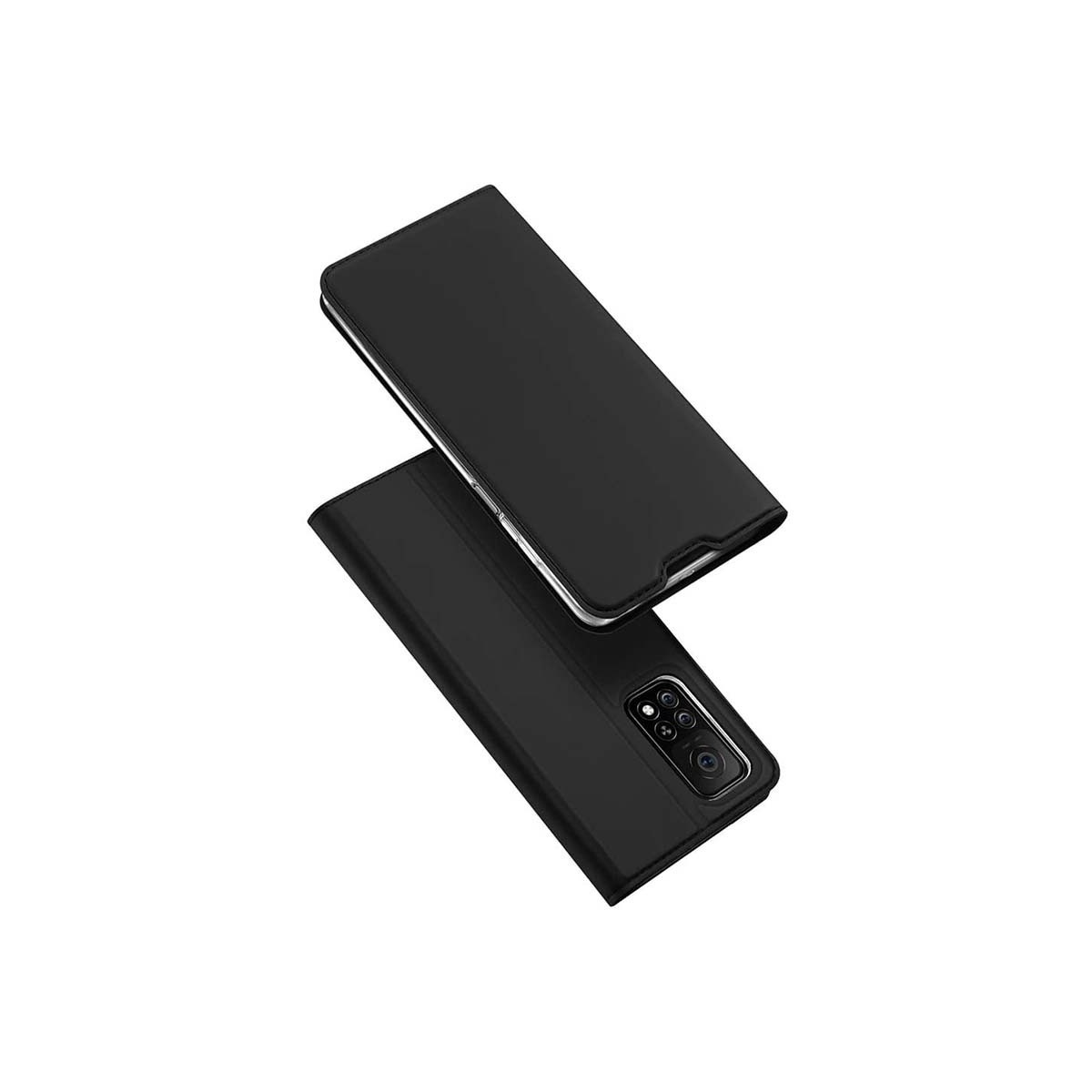 Funda Piel Soporte Magnética Dux Ducis para Xiaomi Mi 10T 5G / MI 10T Pro 5G color Negra