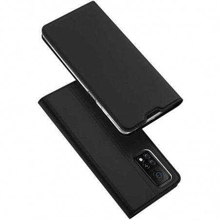 Funda Piel Soporte Magnética Dux Ducis para Xiaomi Mi 10T 5G / MI 10T Pro 5G color Negra