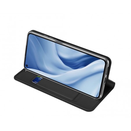 Funda Piel Soporte Magnética Dux Ducis para Xiaomi Mi 11 Lite 4G / 5G / 5G NE color Negra