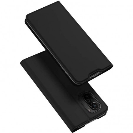 Funda Piel Soporte Magnética Dux Ducis para Xiaomi POCO F3 5G / Mi 11i 5G color Negra