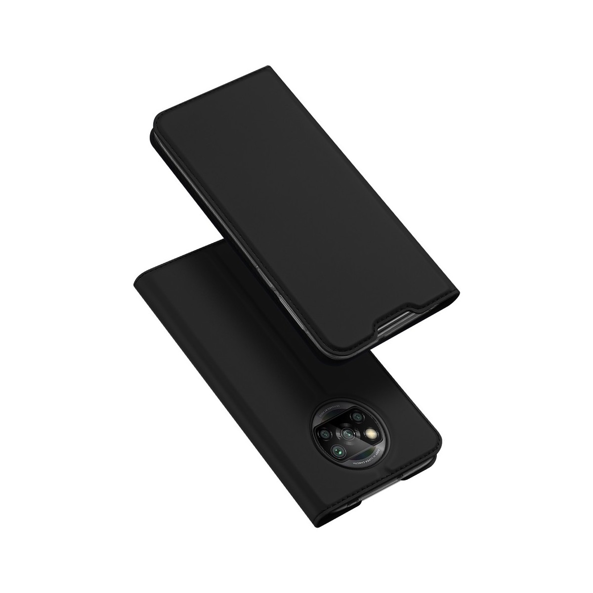 Funda Piel Soporte Magnética Dux Ducis para Xiaomi POCO X3 NFC / X3 Pro color Negra