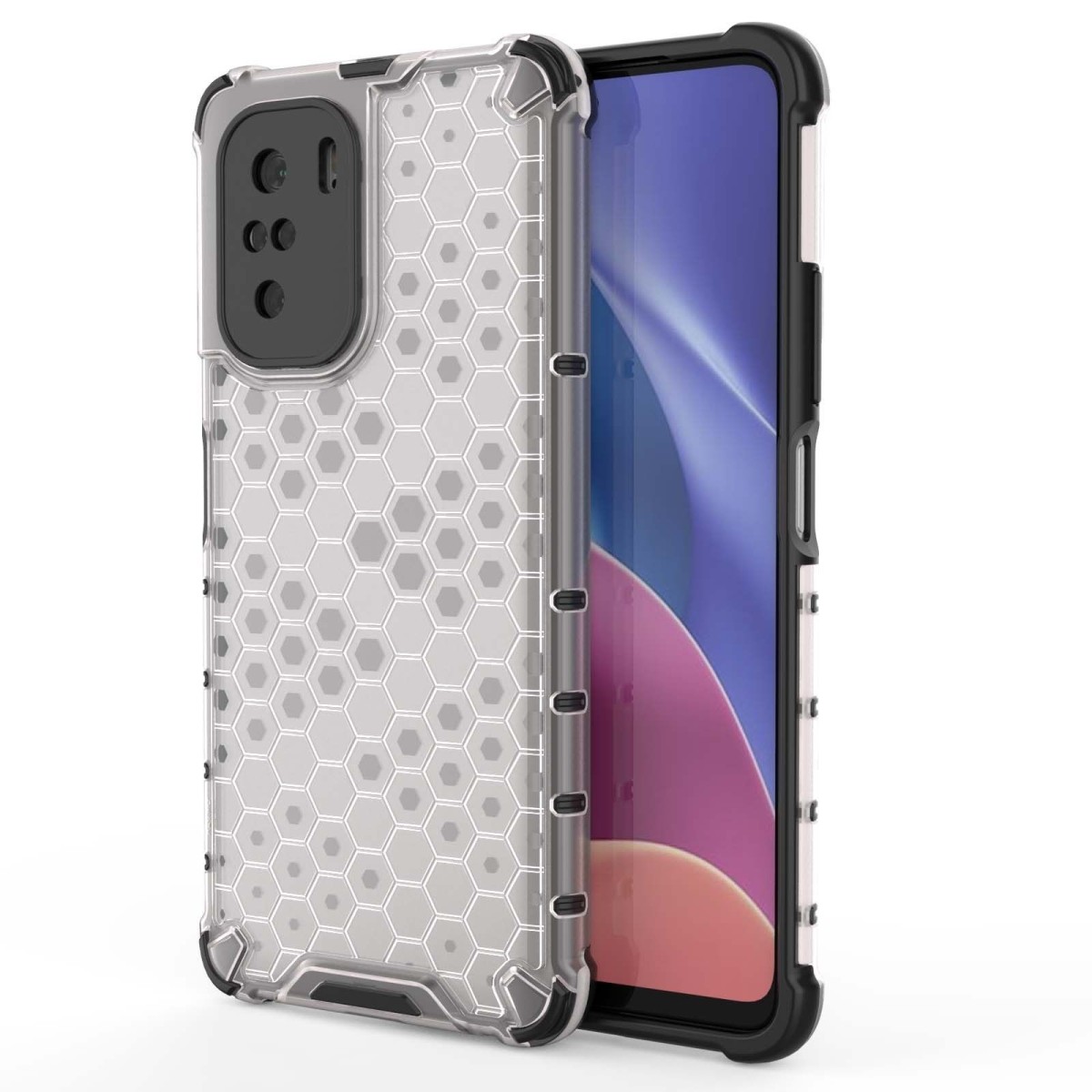 Funda Tipo Honeycomb Armor (Pc+Tpu) Transparente para Xiaomi POCO F3 5G / Mi 11i 5G
