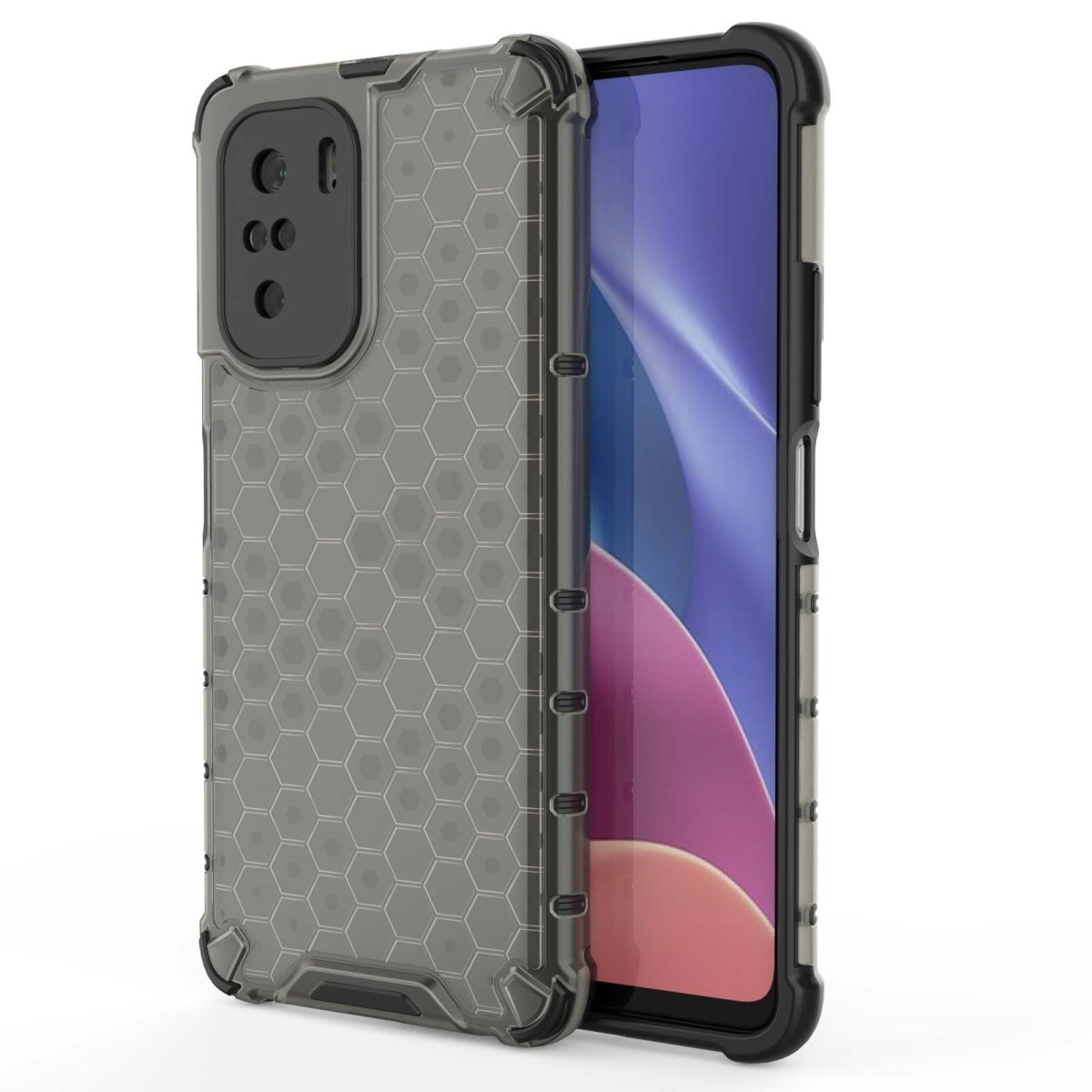 Funda Tipo Honeycomb Armor (Pc+Tpu) Negra para Xiaomi POCO F3 5G / Mi 11i 5G
