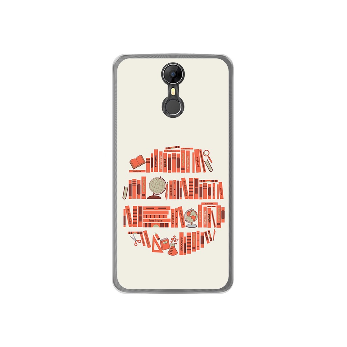 Funda Gel Tpu para Homtom HT27 Diseño Mundo Libro Dibujos