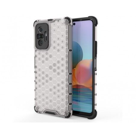 Funda Tipo Honeycomb Armor (Pc+Tpu) Transparente para Xiaomi Redmi Note 10 Pro