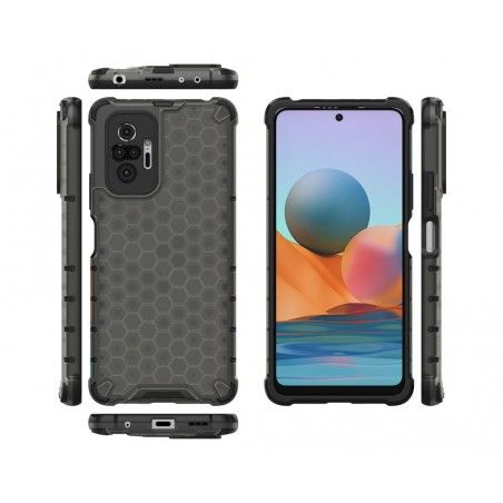 Funda Tipo Honeycomb Armor (Pc+Tpu) Negra para Xiaomi Redmi Note 10 Pro
