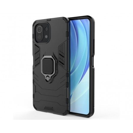 Funda Tough Armor con Anillo Giratorio Negra para Xiaomi Mi 11 Lite 4G / 5G / 5G NE