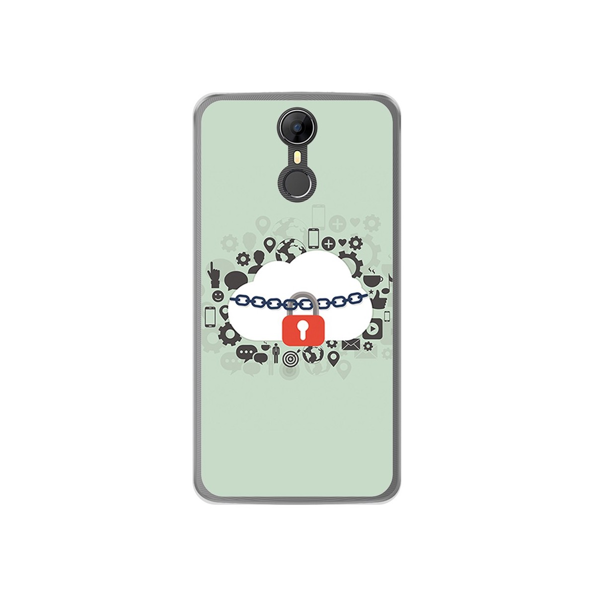 Funda Gel Tpu para Homtom HT27 Diseño Nube Dibujos