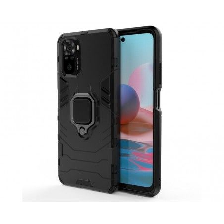 Funda Tough Armor con Anillo Giratorio Negra para Xiaomi Redmi Note 10 / 10S