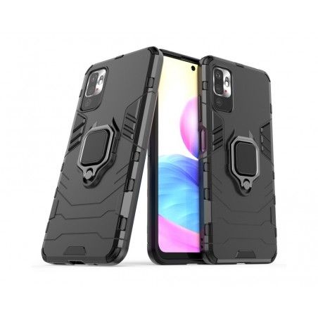 Funda Tough Armor con Anillo Giratorio Negra para Xiaomi Redmi Note 10 5G / POCO M3 PRO 5G