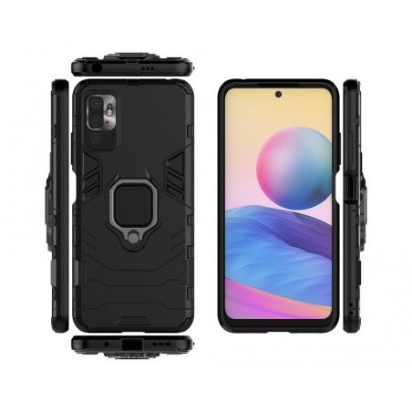 Funda Tough Armor con Anillo Giratorio Negra para Xiaomi Redmi Note 10 5G / POCO M3 PRO 5G