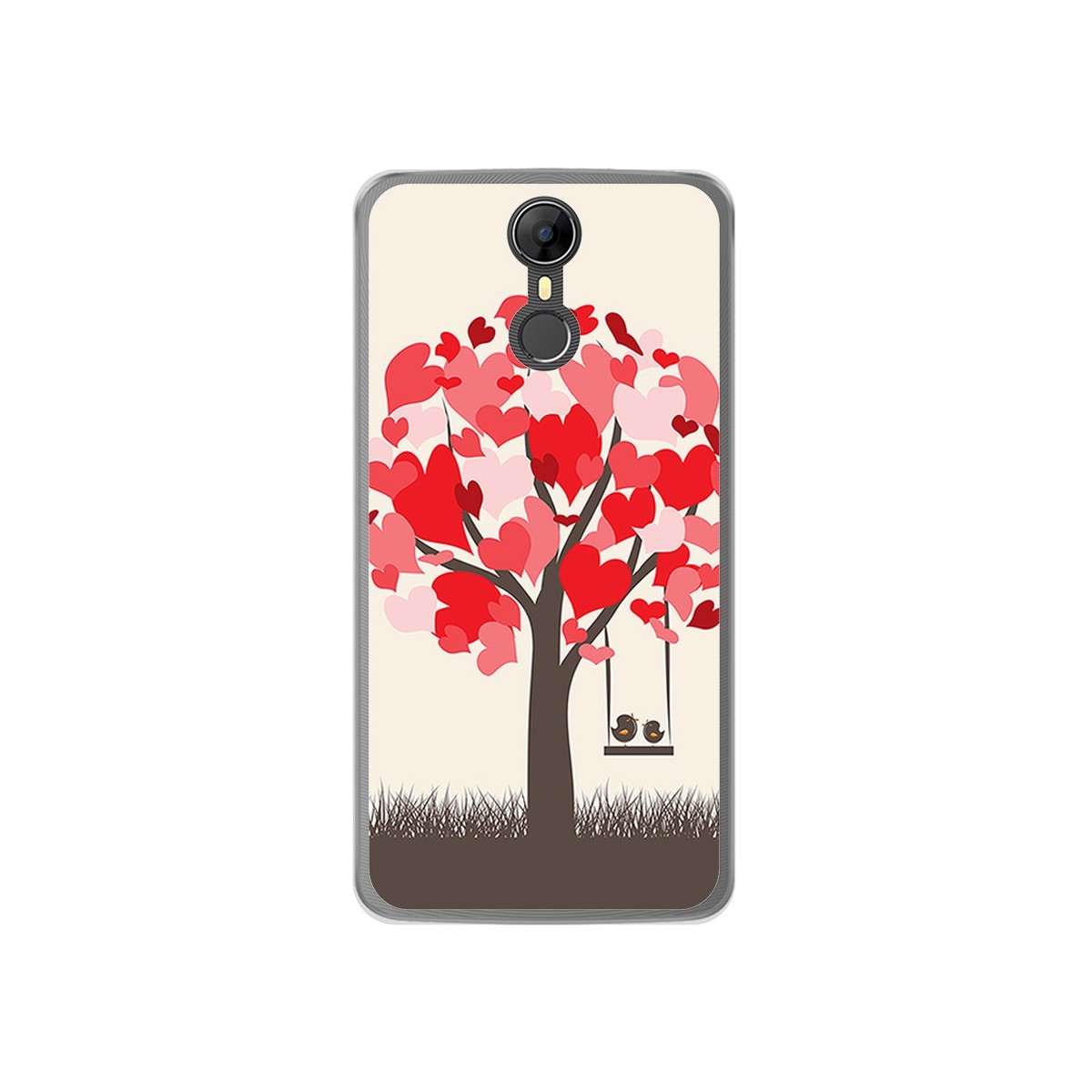 Funda Gel Tpu para Homtom HT27 Diseño Pajaritos Dibujos