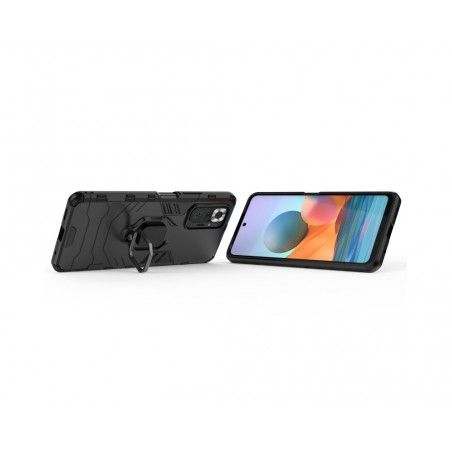 Funda Tough Armor con Anillo Giratorio Negra para Xiaomi Redmi Note 10 Pro