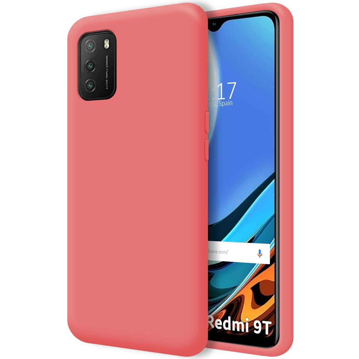 Funda Silicona Líquida Ultra Suave para Xiaomi POCO M3 / Redmi 9T color Rosa